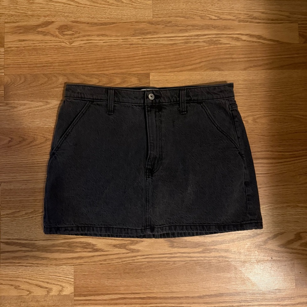 Abercrombie Black Jean Skirt